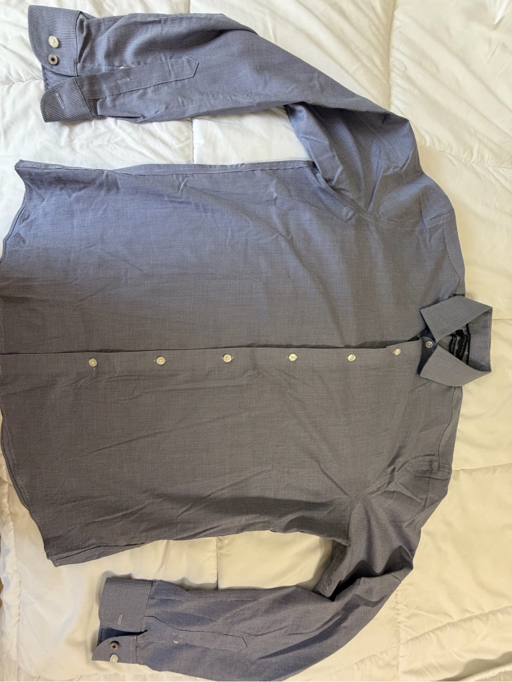 Tommy Hilfiger Men's Light Gray Button-Down Dress Shirt